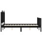 vidaXL Estructura de cama con cabecero madera maciza negro 120x200 cm vidaXL Estructura de cama con cabecero madera maciza negro 120x200 cm