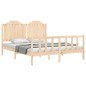 vidaXL Estructura de cama con cabecero madera maciza 160x200 cm vidaXL Estructura de cama con cabecero madera maciza 160x200 cm