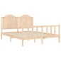 vidaXL Estructura de cama con cabecero madera maciza 160x200 cm vidaXL Estructura de cama con cabecero madera maciza 160x200 cm