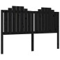 vidaXL Estructura de cama con cabecero madera maciza negro 160x200 cm
