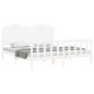 vidaXL Estructura de cama con cabecero madera maciza blanco 180x200 cm vidaXL Estructura de cama con cabecero madera maciza blanco 180x200 cm