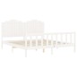 vidaXL Estructura de cama con cabecero madera maciza blanco 180x200 cm vidaXL Estructura de cama con cabecero madera maciza blanco 180x200 cm