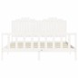 vidaXL Estructura de cama con cabecero madera maciza blanco 180x200 cm vidaXL Estructura de cama con cabecero madera maciza blanco 180x200 cm
