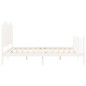 vidaXL Estructura de cama con cabecero madera maciza blanco 180x200 cm vidaXL Estructura de cama con cabecero madera maciza blanco 180x200 cm
