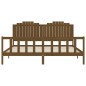 vidaXL Estructura cama y cabecero madera maciza marrón miel 200x200 cm