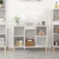 vidaXL Armario de lavabo madera contrachapada blanco brillo 80x33x60cm vidaXL Armario de lavabo madera contrachapada blanco brillo 80x33x60cm