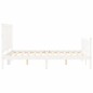vidaXL Estructura cama de matrimonio con cabecero madera maciza blanco vidaXL Estructura cama de matrimonio con cabecero madera maciza blanco