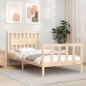 vidaXL Estructura de cama con cabecero madera maciza 100x200 cm vidaXL Estructura de cama con cabecero madera maciza 100x200 cm