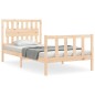 vidaXL Estructura de cama con cabecero madera maciza 100x200 cm vidaXL Estructura de cama con cabecero madera maciza 100x200 cm