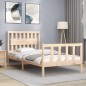 vidaXL Estructura de cama con cabecero madera maciza 100x200 cm vidaXL Estructura de cama con cabecero madera maciza 100x200 cm