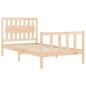 vidaXL Estructura de cama con cabecero madera maciza 100x200 cm vidaXL Estructura de cama con cabecero madera maciza 100x200 cm