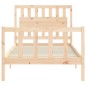 vidaXL Estructura de cama con cabecero madera maciza 100x200 cm vidaXL Estructura de cama con cabecero madera maciza 100x200 cm