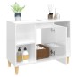 vidaXL Armario de lavabo madera contrachapada blanco brillo 80x33x60cm vidaXL Armario de lavabo madera contrachapada blanco brillo 80x33x60cm