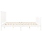 vidaXL Estructura cama de matrimonio con cabecero madera maciza blanco vidaXL Estructura cama de matrimonio con cabecero madera maciza blanco