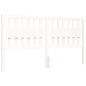 vidaXL Estructura cama de matrimonio con cabecero madera maciza blanco vidaXL Estructura cama de matrimonio con cabecero madera maciza blanco