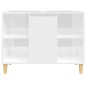 vidaXL Armario de lavabo madera contrachapada blanco brillo 80x33x60cm vidaXL Armario de lavabo madera contrachapada blanco brillo 80x33x60cm