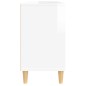 vidaXL Armario de lavabo madera contrachapada blanco brillo 80x33x60cm vidaXL Armario de lavabo madera contrachapada blanco brillo 80x33x60cm