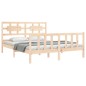 vidaXL Estructura de cama con cabecero madera maciza 160x200 cm vidaXL Estructura de cama con cabecero madera maciza 160x200 cm