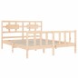 vidaXL Estructura de cama con cabecero madera maciza 160x200 cm vidaXL Estructura de cama con cabecero madera maciza 160x200 cm