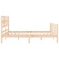 vidaXL Estructura de cama con cabecero madera maciza 160x200 cm vidaXL Estructura de cama con cabecero madera maciza 160x200 cm
