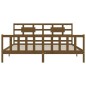 vidaXL Estructura cama y cabecero madera maciza marrón miel 200x200 cm