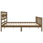 vidaXL Estructura cama y cabecero madera maciza marrón miel 200x200 cm