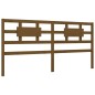 vidaXL Estructura cama y cabecero madera maciza marrón miel 200x200 cm