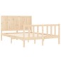 vidaXL Estructura de cama con cabecero madera maciza 140x190 cm