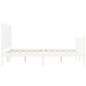 vidaXL Estructura de cama con cabecero madera maciza blanco 140x200 cm vidaXL Estructura de cama con cabecero madera maciza blanco 140x200 cm