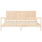vidaXL Estructura de cama de matrimonio con cabecero madera maciza vidaXL Estructura de cama de matrimonio con cabecero madera maciza