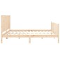 vidaXL Estructura de cama de matrimonio con cabecero madera maciza vidaXL Estructura de cama de matrimonio con cabecero madera maciza