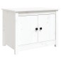 vidaXL Mesa de centro de madera maciza de pino blanco 71x49x55 cm vidaXL Mesa de centro de madera maciza de pino blanco 71x49x55 cm
