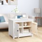 vidaXL Mesa de centro de madera maciza de pino blanco 71x49x55 cm vidaXL Mesa de centro de madera maciza de pino blanco 71x49x55 cm