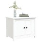 vidaXL Mesa de centro de madera maciza de pino blanco 71x49x55 cm vidaXL Mesa de centro de madera maciza de pino blanco 71x49x55 cm