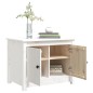 vidaXL Mesa de centro de madera maciza de pino blanco 71x49x55 cm vidaXL Mesa de centro de madera maciza de pino blanco 71x49x55 cm