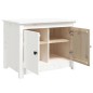 vidaXL Mesa de centro de madera maciza de pino blanco 71x49x55 cm vidaXL Mesa de centro de madera maciza de pino blanco 71x49x55 cm