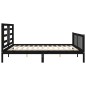 vidaXL Estructura de cama con cabecero madera maciza negro 200x200 cm vidaXL Estructura de cama con cabecero madera maciza negro 200x200 cm