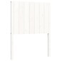 vidaXL Estructura de cama individual con cabecero madera maciza blanco