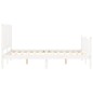 vidaXL Estructura de cama con cabecero madera maciza blanco 140x200 cm vidaXL Estructura de cama con cabecero madera maciza blanco 140x200 cm