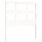 vidaXL Estructura de cama individual con cabecero madera maciza blanco
