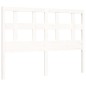 vidaXL Estructura cama de matrimonio con cabecero madera maciza blanco vidaXL Estructura cama de matrimonio con cabecero madera maciza blanco