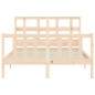 vidaXL Estructura de cama con cabecero madera maciza 120x200 cm vidaXL Estructura de cama con cabecero madera maciza 120x200 cm