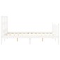 vidaXL Estructura de cama con cabecero madera maciza blanco 140x200 cm vidaXL Estructura de cama con cabecero madera maciza blanco 140x200 cm
