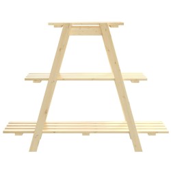 vidaXL Estantería para flores madera maciza de pino 101x23x79 cm 