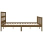 vidaXL Estructura de cama matrimonio con cabecero madera marrón miel vidaXL Estructura de cama matrimonio con cabecero madera marrón miel