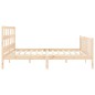 vidaXL Estructura de cama con cabecero madera maciza 200x200 cm vidaXL Estructura de cama con cabecero madera maciza 200x200 cm