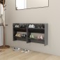 vidaXL Zapateros de pared 2 uds contrachapada gris brillo 60x18x60 cm vidaXL Zapateros de pared 2 uds contrachapada gris brillo 60x18x60 cm