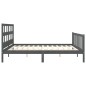vidaXL Estructura de cama con cabecero madera maciza gris 200x200 cm vidaXL Estructura de cama con cabecero madera maciza gris 200x200 cm