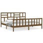 vidaXL Estructura cama y cabecero madera maciza marrón miel 200x200 cm vidaXL Estructura cama y cabecero madera maciza marrón miel 200x200 cm