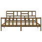 vidaXL Estructura cama y cabecero madera maciza marrón miel 200x200 cm vidaXL Estructura cama y cabecero madera maciza marrón miel 200x200 cm